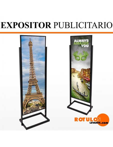 Expositor publicitario de acero