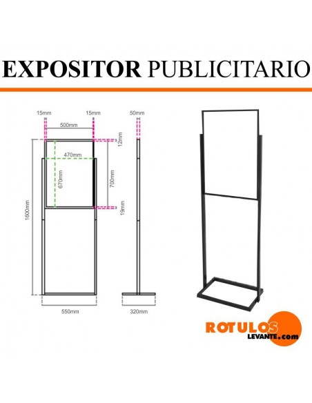 Expositor para restaurante o feria