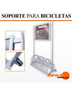 Soporte para bicicletas con expositor