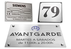 PLACAS ACERO METALICAS PARA EMPRESAS