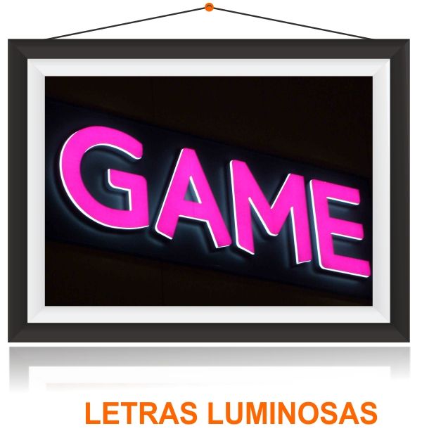 Letras corporeas iluminadas