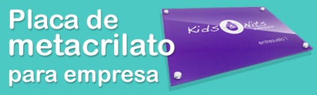 Placa metacrilato para empresas