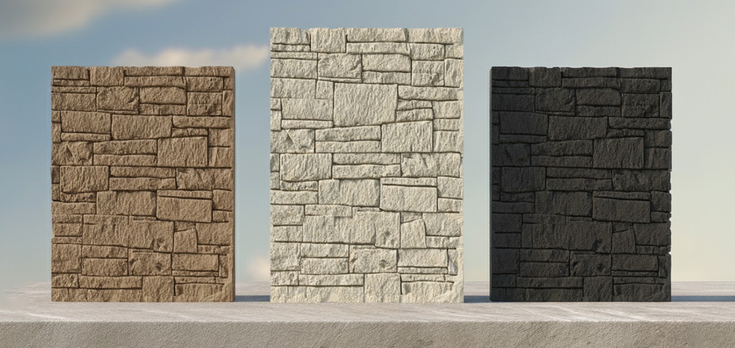 Paneles decorativos de piedra PU para exteriores